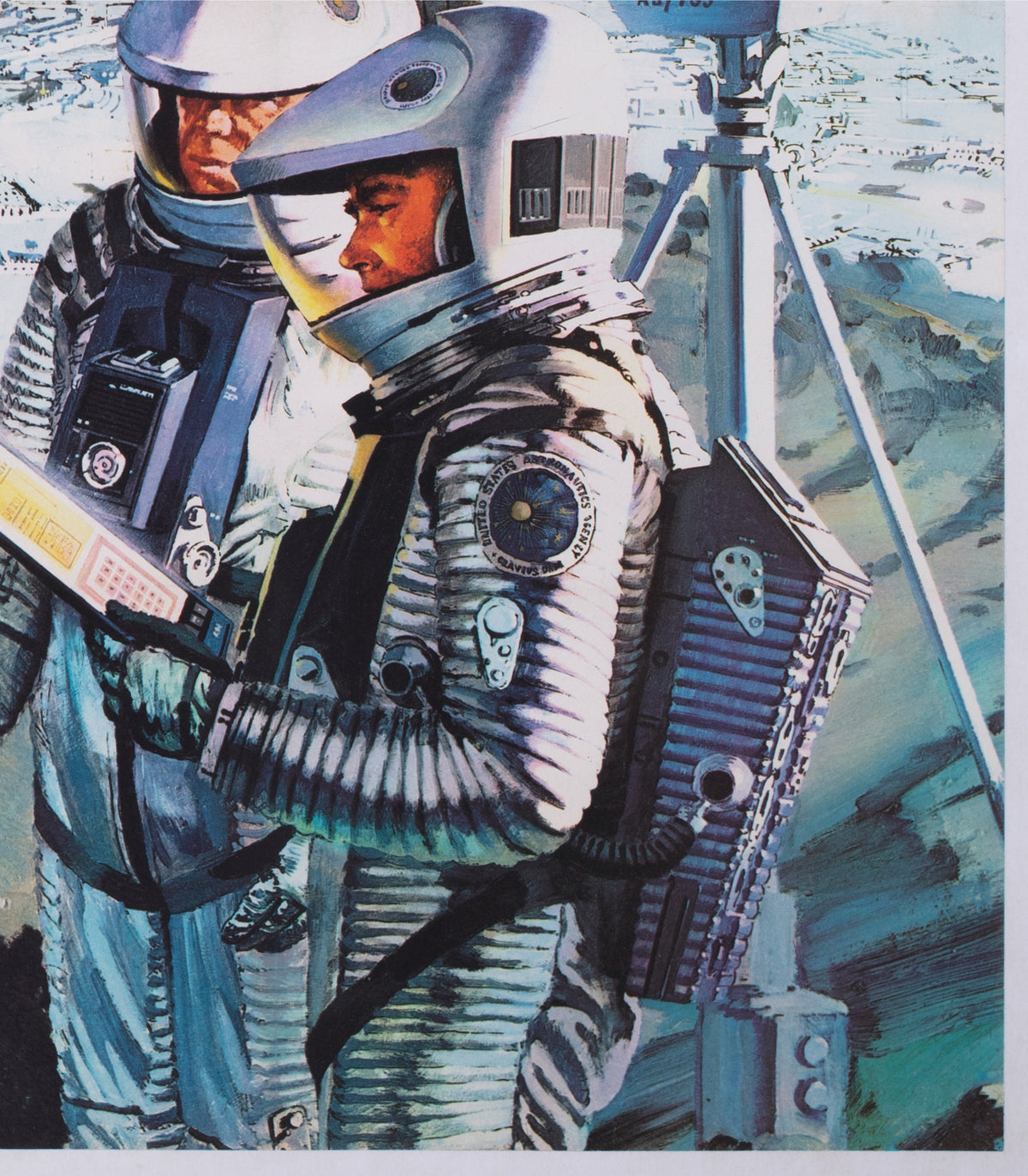 2001 A Space Odyssey 1968 UK Quad Poster Film Movie Style B Bob McCall - detail