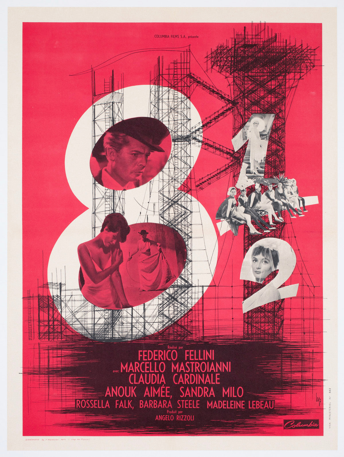8 1 2 1963 French Moyenne Film Poster