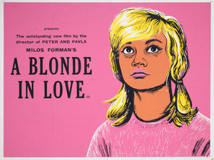 a blonde in love 1965 uk quad academy cinema film movie poster peter strausfeld