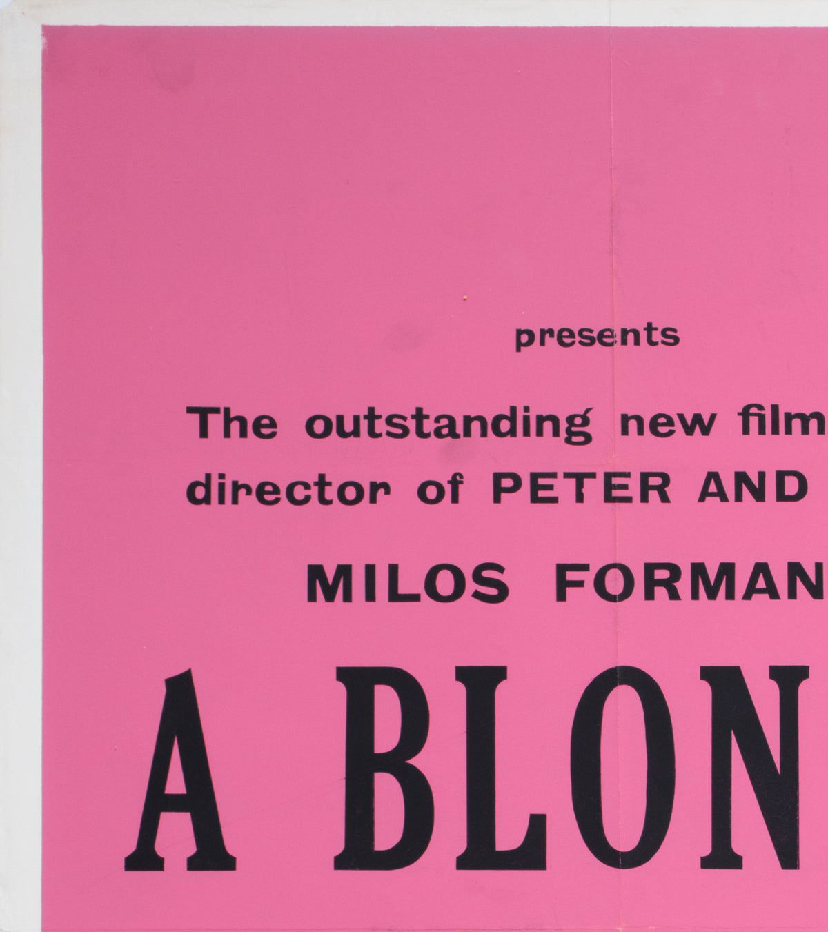 a blonde in love 1965 uk quad academy cinema film movie poster peter strausfeld - detail