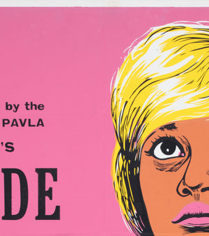 a blonde in love 1965 uk quad academy cinema film movie poster peter strausfeld - detail