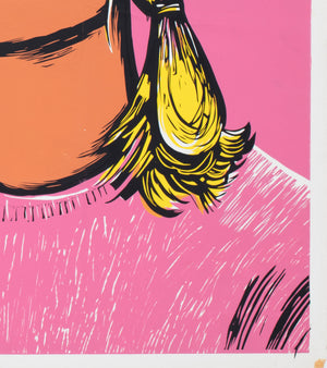 a blonde in love 1965 uk quad academy cinema film movie poster peter strausfeld - detail