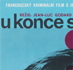 a bout de souffle 1966 czech a3 film movie poster jiri hilmar - detail