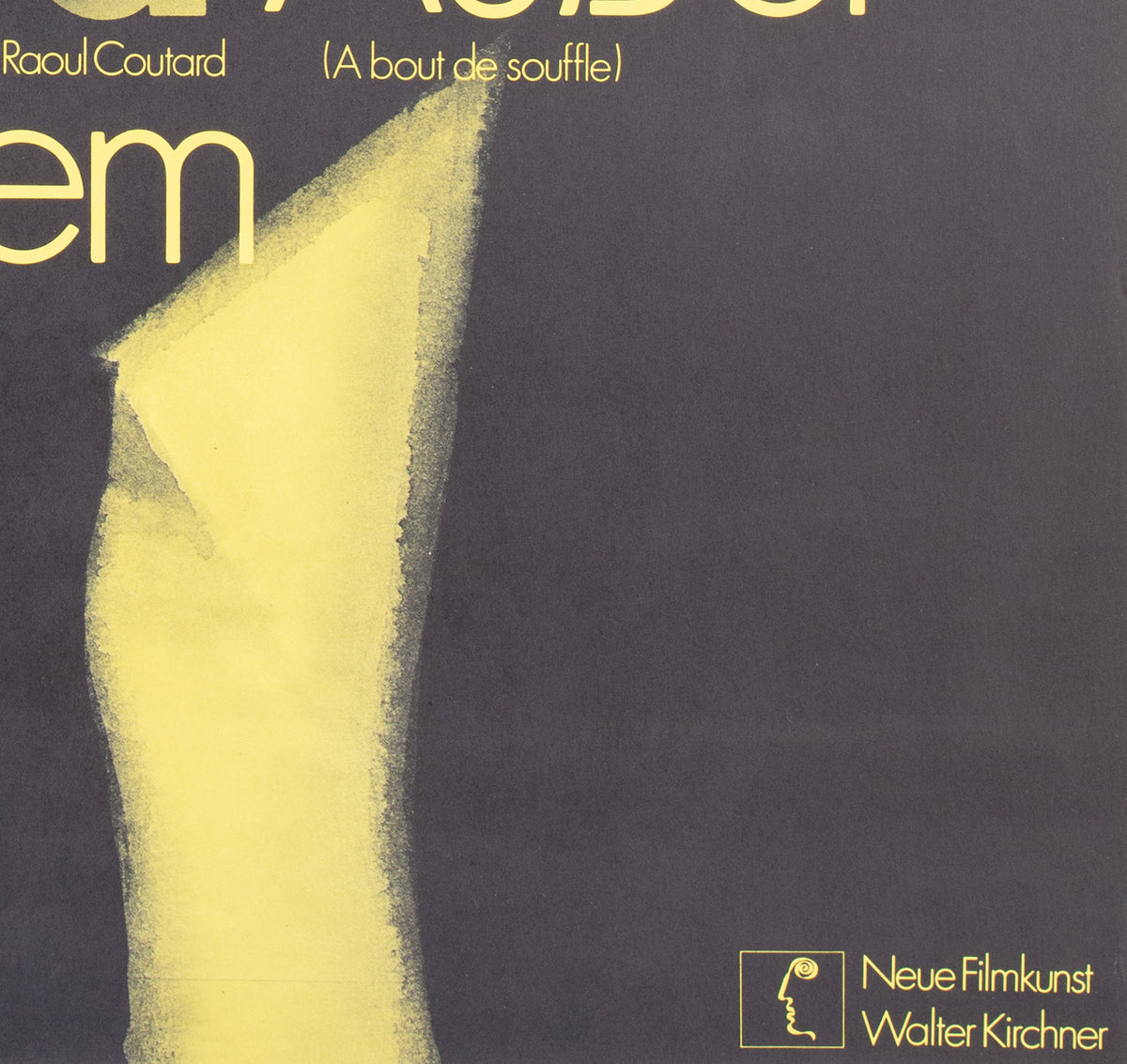 A Bout de Souffle R1960s German A1 Film Movie Poster, Hans Hillmann - detail