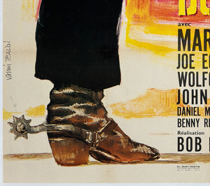 A Fistful of Dollars 1964 French Grande Film Movie Poster, Vanni Tealdi - detail