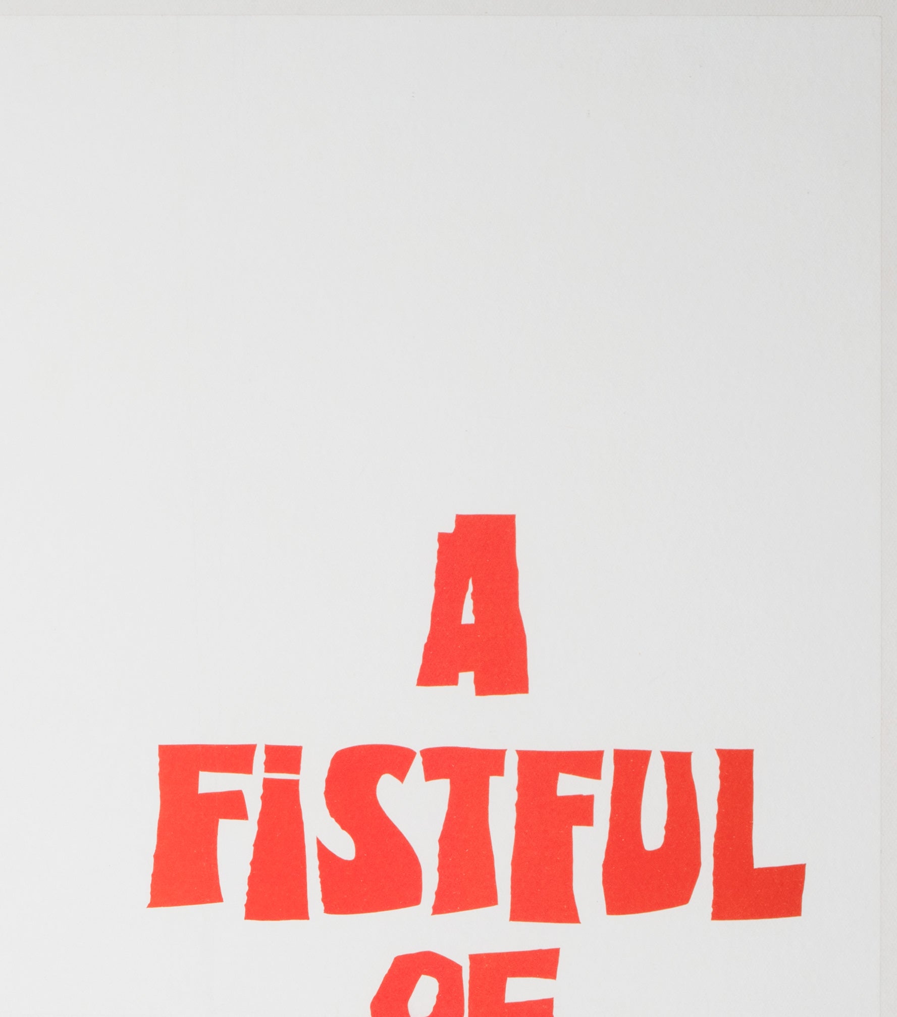 Fastuful A Fistful of Dollars 1967 UK Quad Film Movie Poster - Orson & Welles