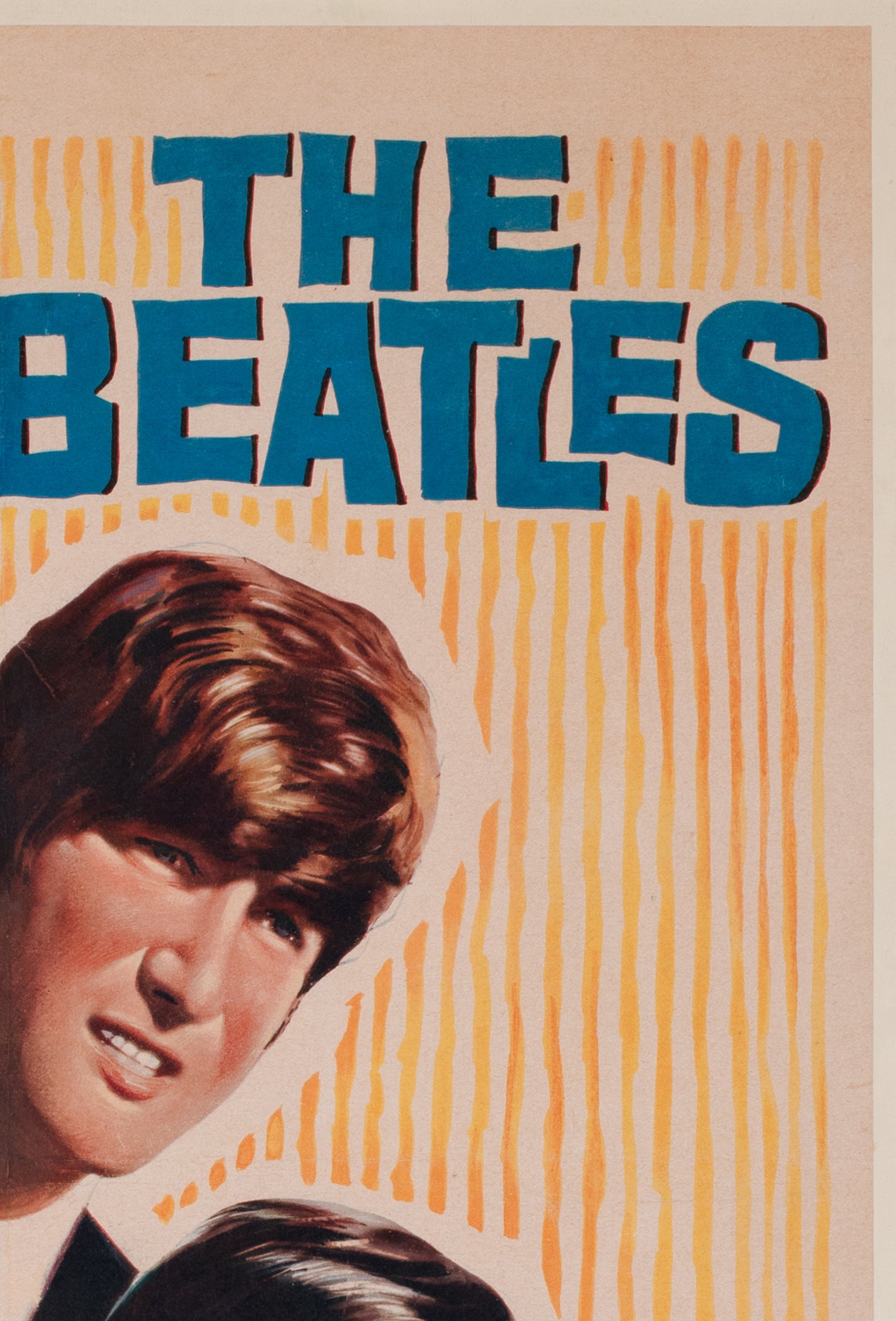 A Hard Day's Night 1964 Belgium Film Movie Poster - detail