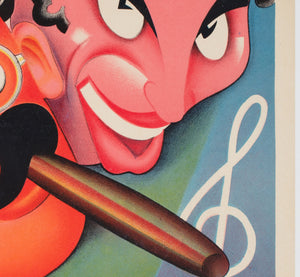 A Night At The Opera 1936 Belgian Film Movie Poster - detail