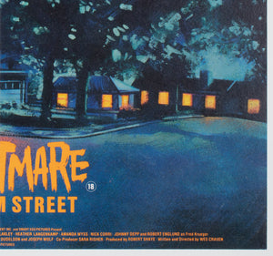 A Nightmare on Elm Street 1984 UK Double Crown Film Movie Poster, Graham Humphreys - detail
