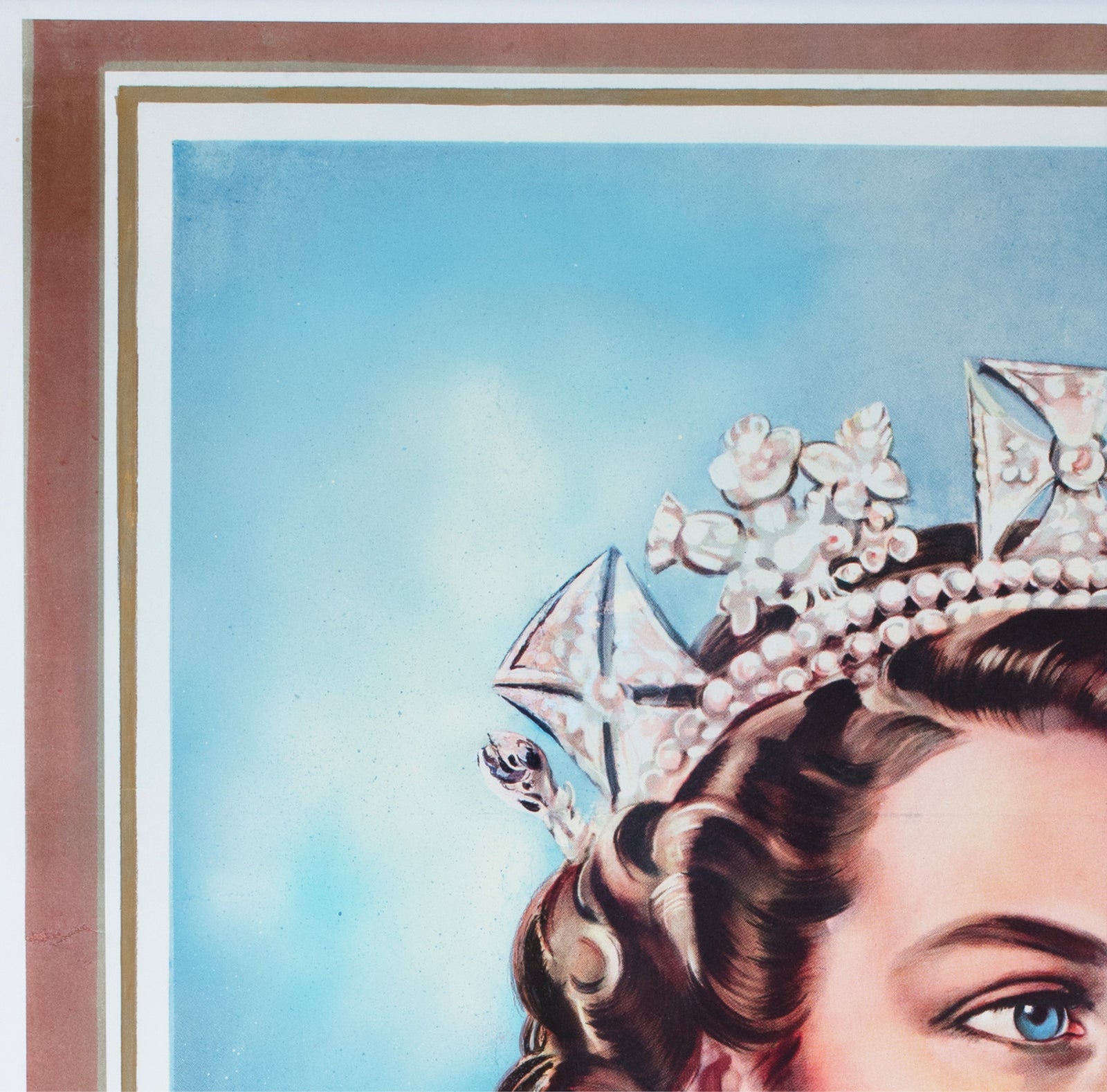 A Queen is Crowned 1953 French Film Poster - detail