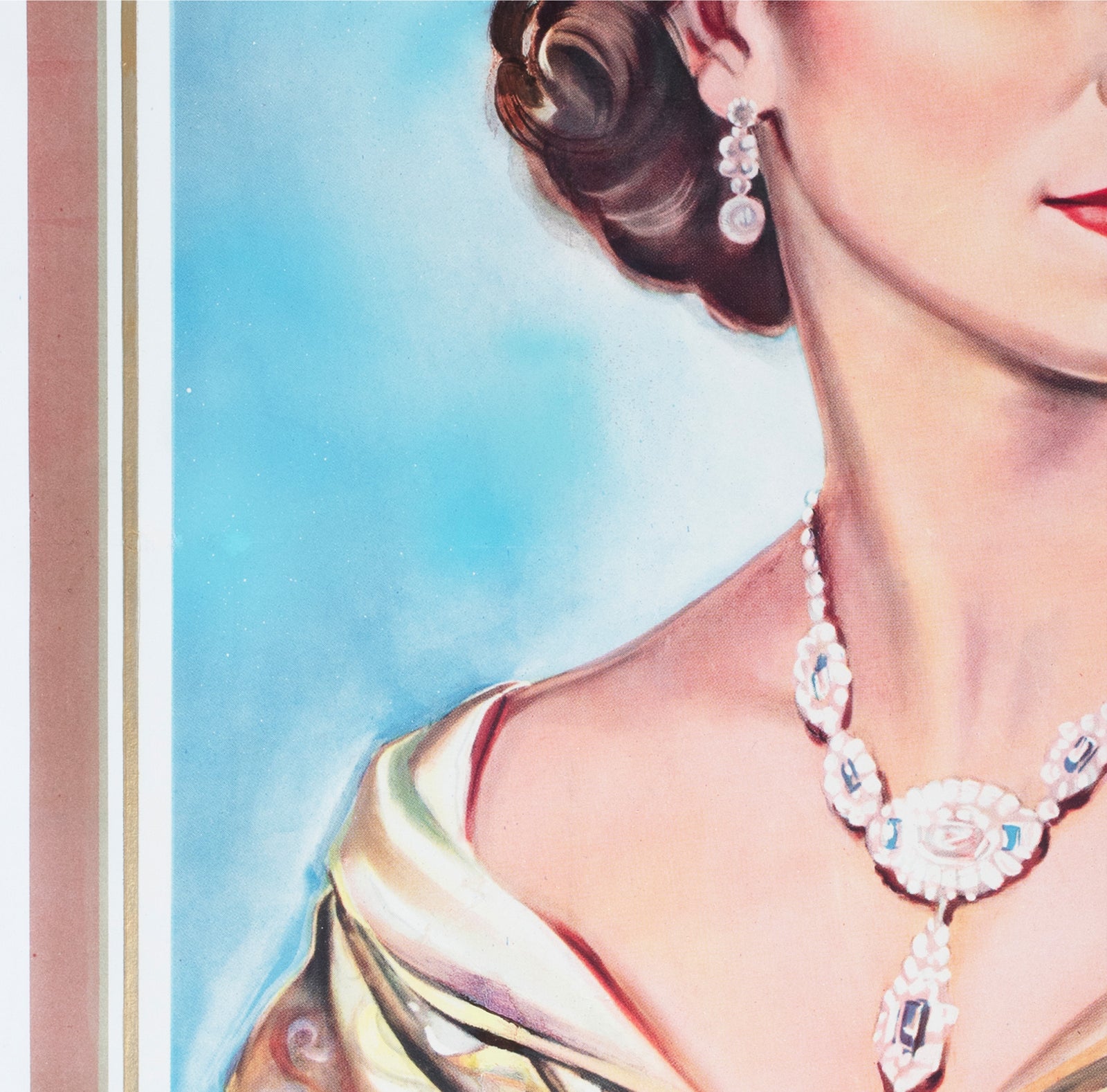 A Queen is Crowned 1953 French Film Poster - detail