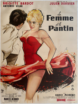 A Woman Like Satan 1958 French Grande Film Movie Poster, Yves Thos