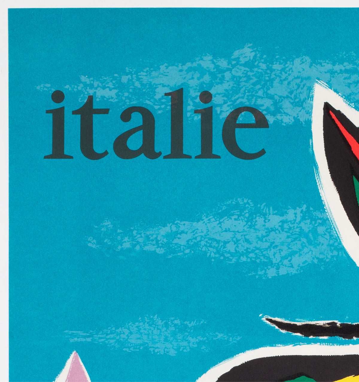 Air France Italy 1960s Airline Travel Advertising Poster Guy Georget - detail