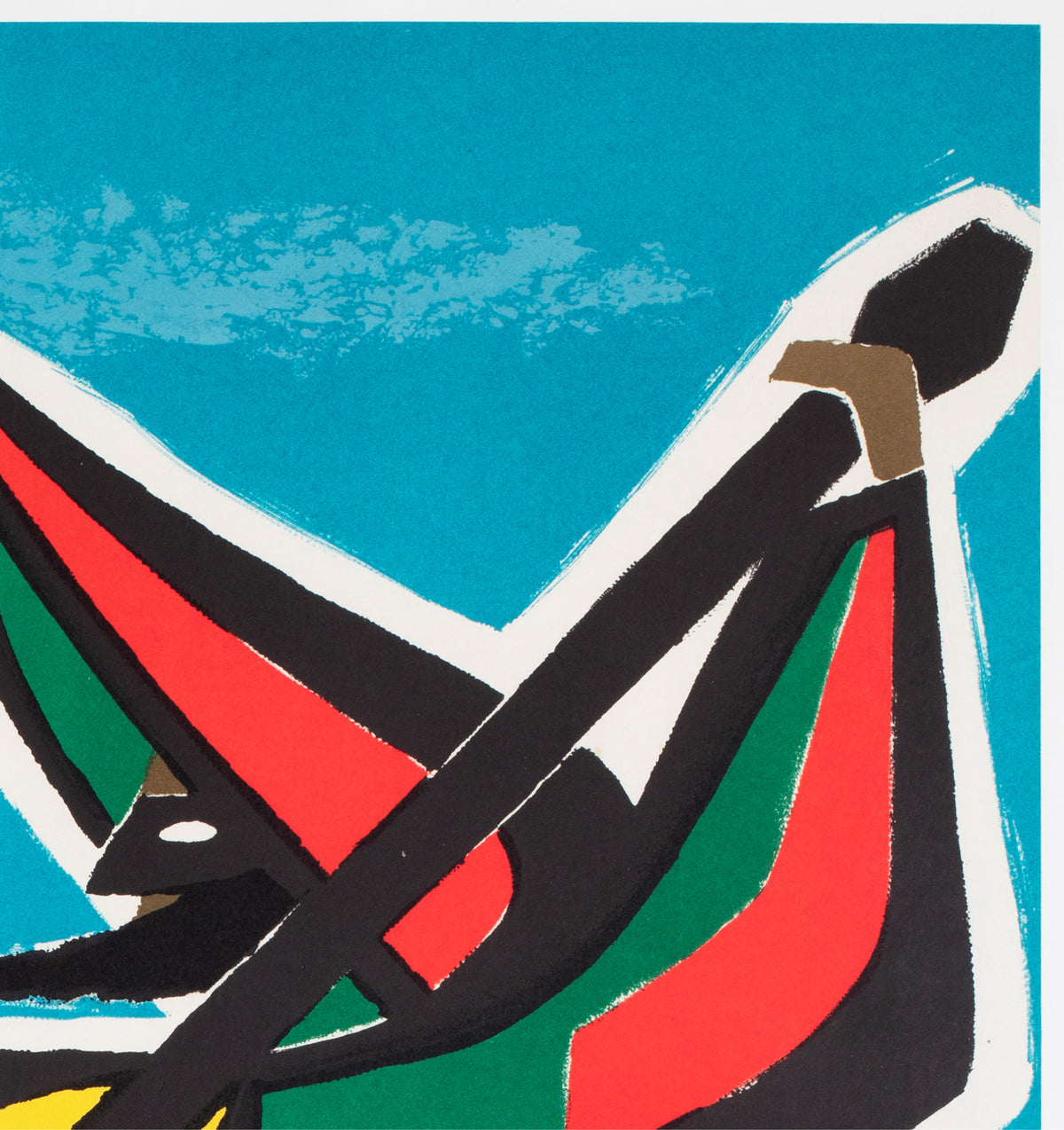 Air France Italy 1960s Airline Travel Advertising Poster Guy Georget - detail