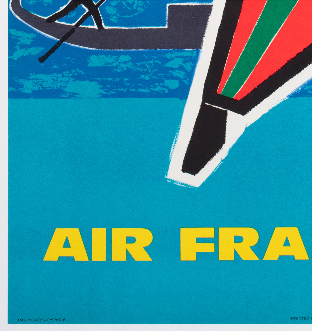 Air France Italy 1960s Airline Travel Advertising Poster Guy Georget - detail