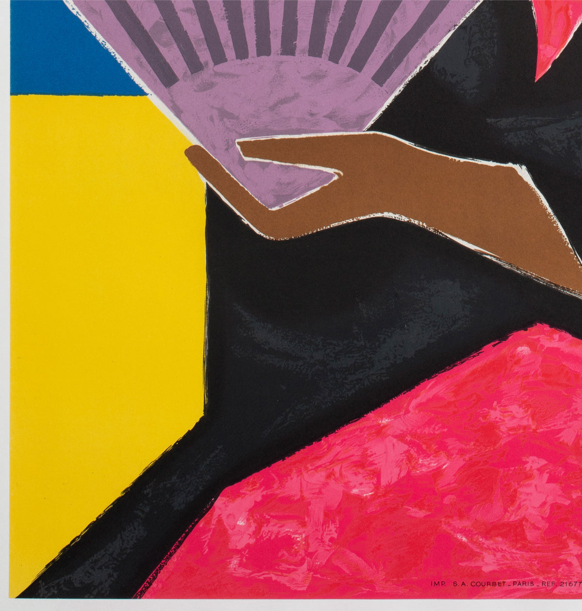 Air France Spain 1960s Airline Travel Advertising Poster Guy Georget - detail