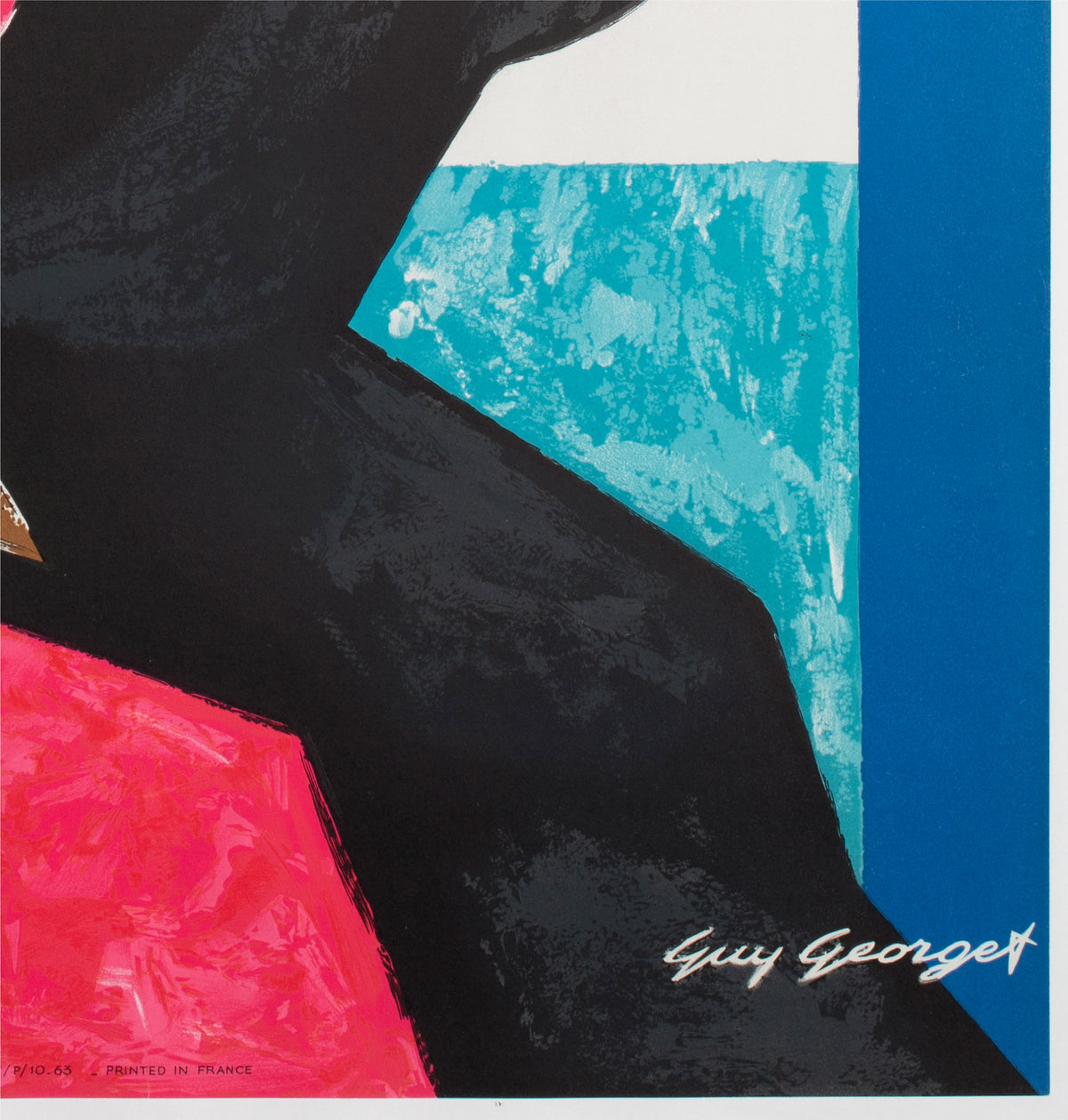 Air France Spain 1960s Airline Travel Advertising Poster Guy Georget - detail