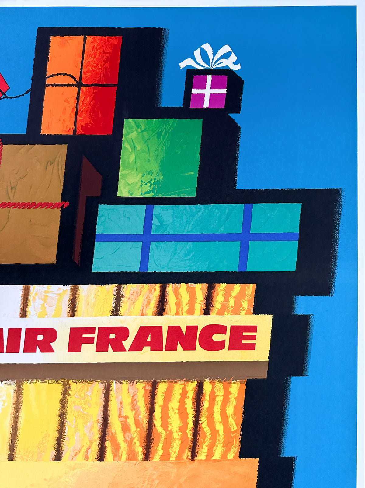 Air France 1962 Airline Advertising Poster, Nathan