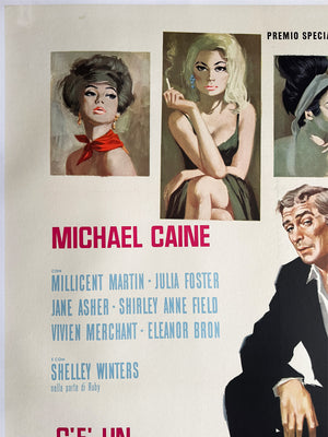 Alfie 1966 Italian 2 Foglio Film Movie Poster, Sandro Symeoni - detail