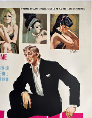 Alfie 1966 Italian 2 Foglio Film Movie Poster, Sandro Symeoni - detail