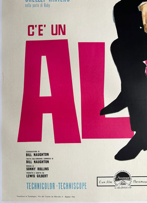 Alfie 1966 Italian 2 Foglio Film Movie Poster, Sandro Symeoni - detail
