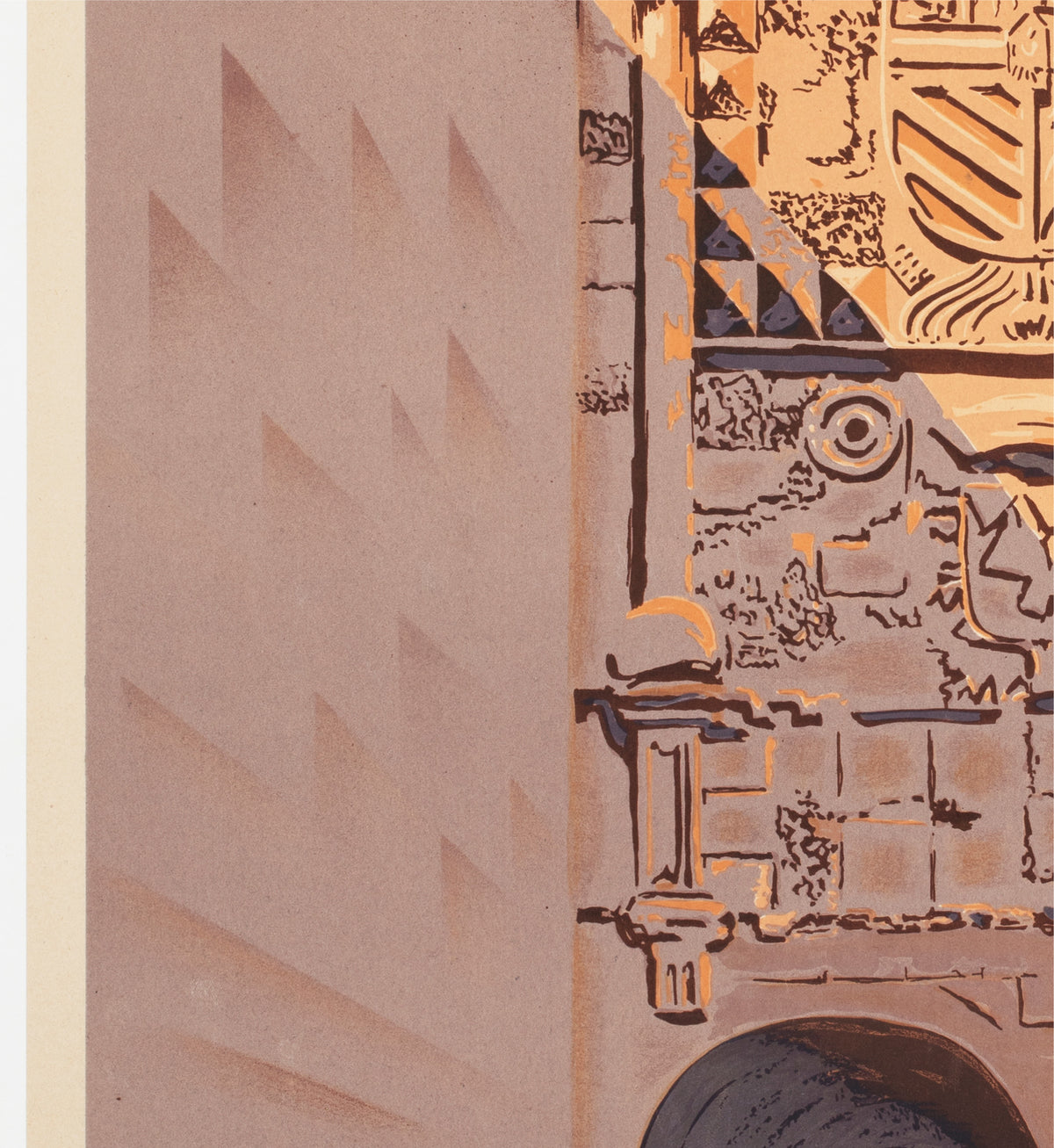 Algeria 1948 ORAN Travel Advertising Poster Travel Poster Koenig - detail