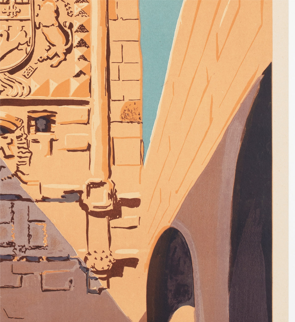 Algeria 1948 ORAN Travel Advertising Poster Travel Poster Koenig - detail