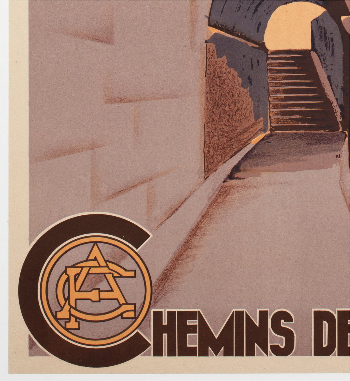 Algeria 1948 ORAN Travel Advertising Poster Travel Poster Koenig - detail