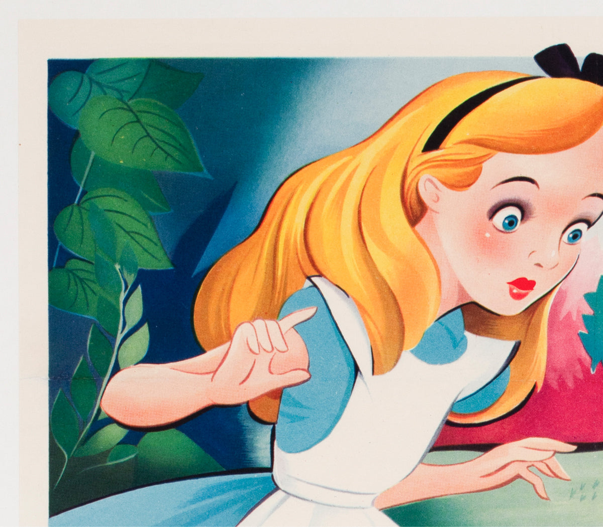 Alice in Wonderland 1951 Belgian Film Poster - detail