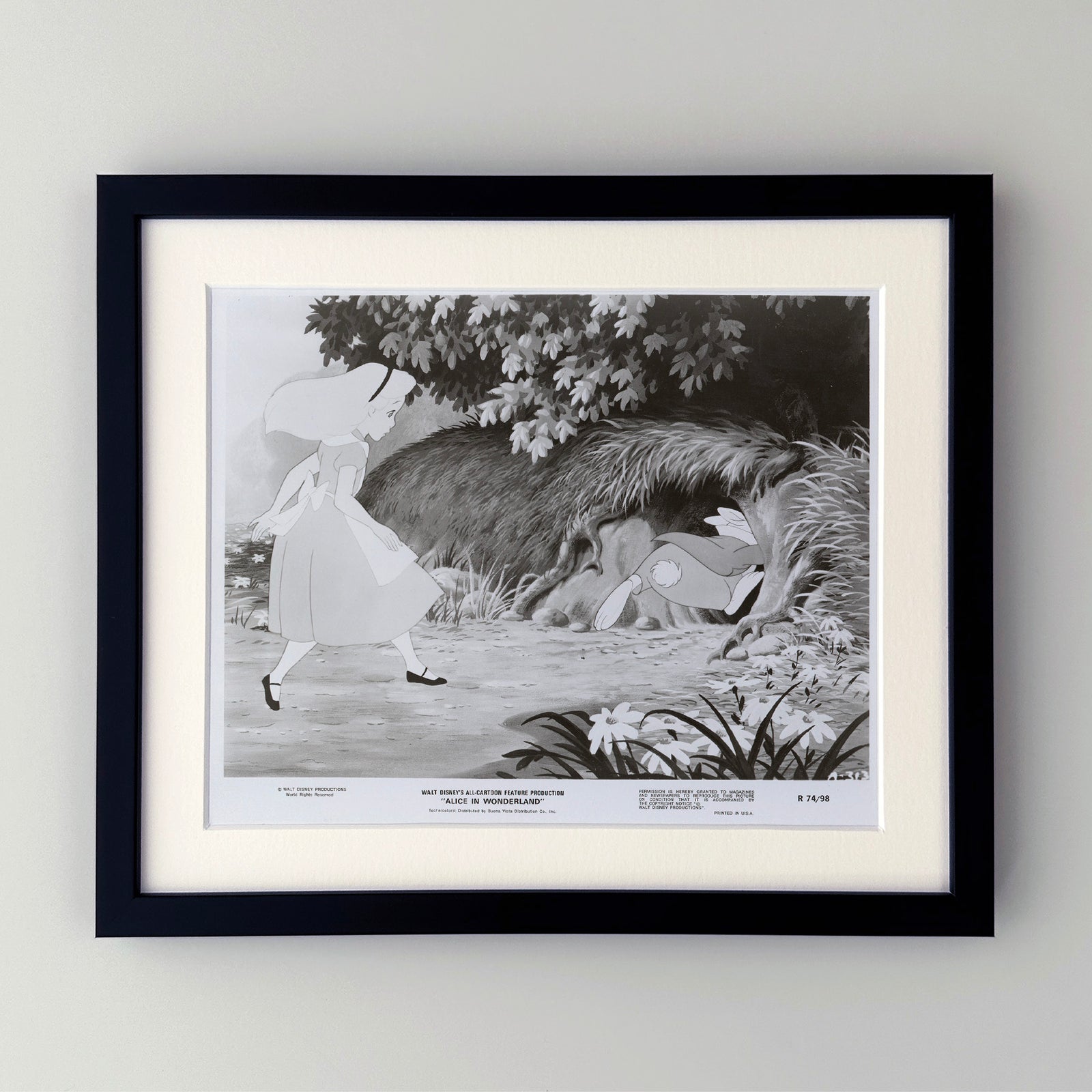 Alice in Wonderland 1951 Film Movie Press Publicity Still Framed