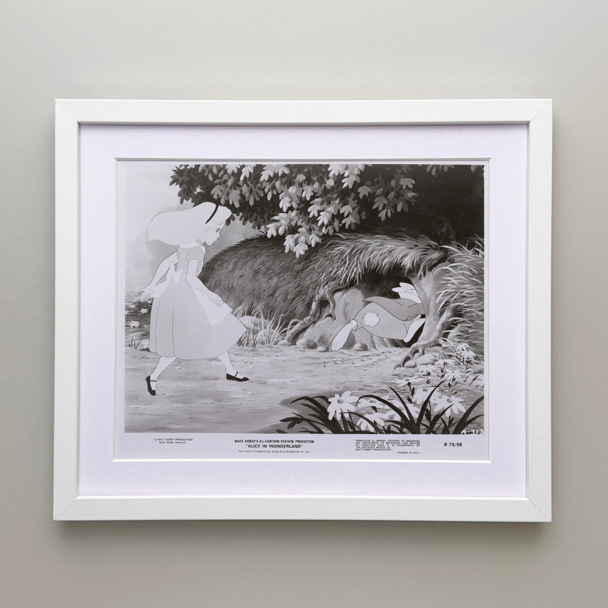 Alice in Wonderland 1951 Film Movie Press Publicity Still Framed