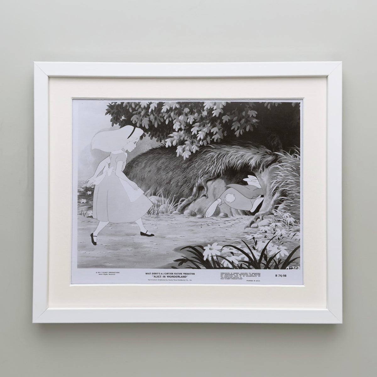 Alice in Wonderland 1951 Film Movie Press Publicity Still Framed