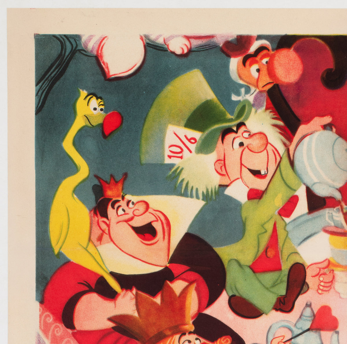 Alice in Wonderland 1951 US 1 Sheet Film Movie Poster, Disney - detail