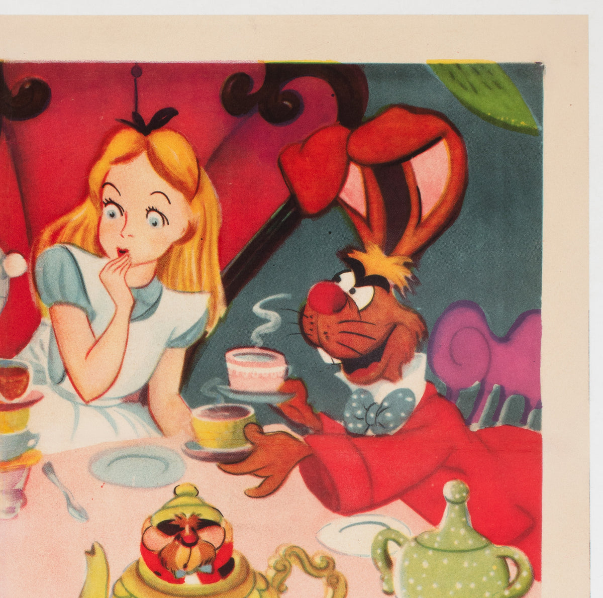 Alice in Wonderland 1951 US 1 Sheet Film Movie Poster, Disney - detail