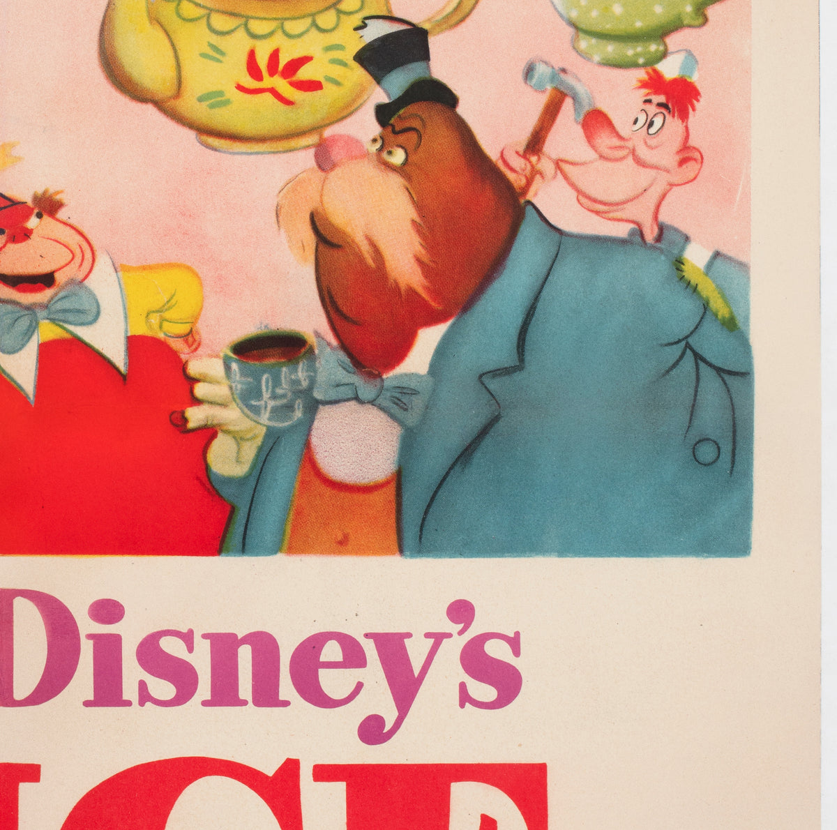Alice in Wonderland 1951 US 1 Sheet Film Movie Poster, Disney - detail