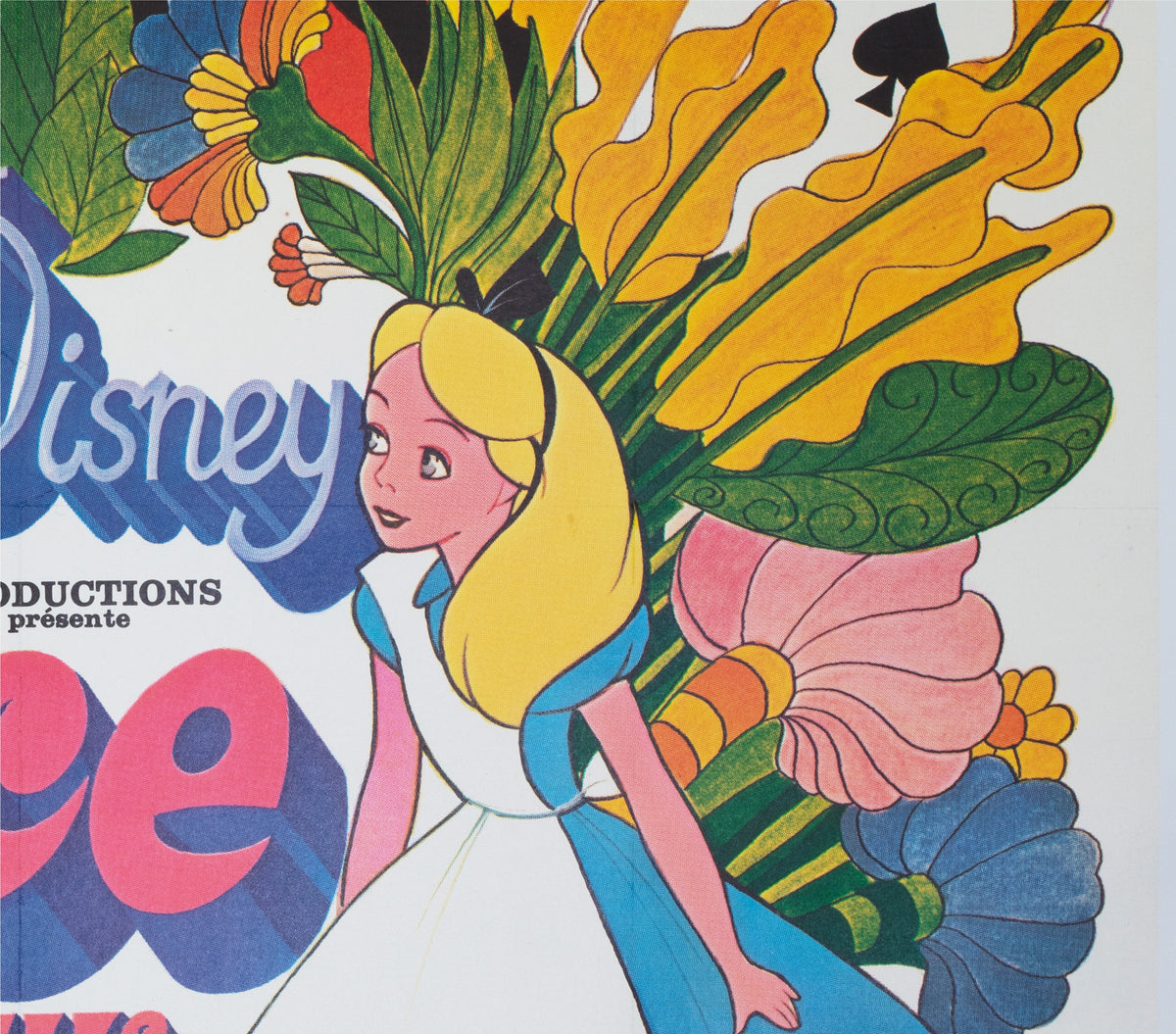 Alice in Wonderland R1970s French Grande Film Movie Poster - detail