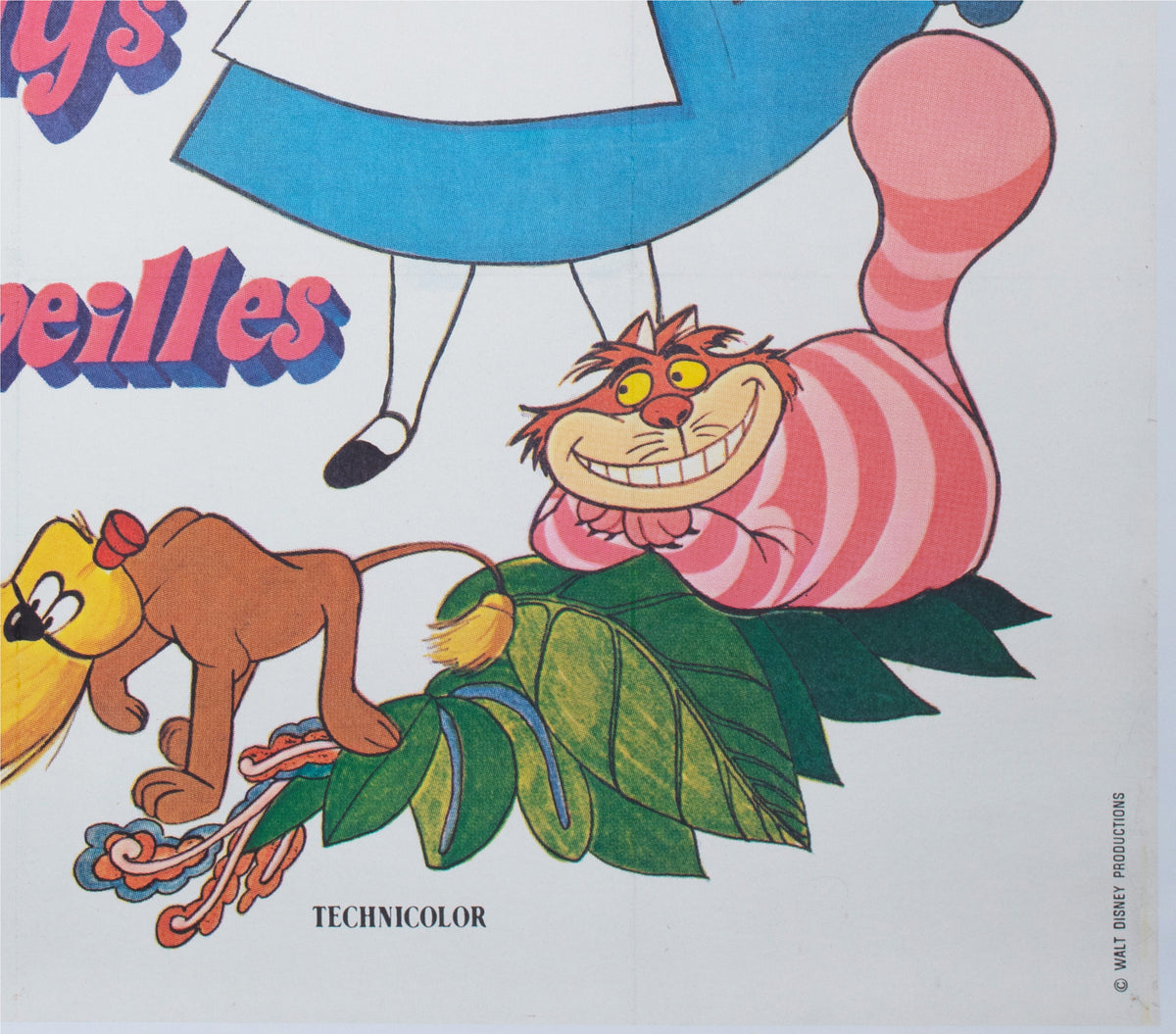 Alice in Wonderland R1970s French Grande Film Movie Poster - detail
