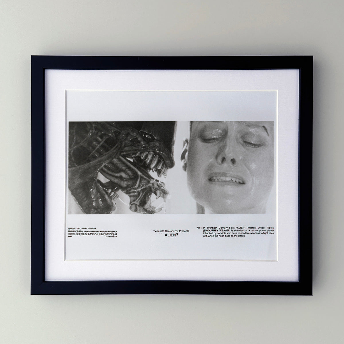 Alien 3 1992 Film Movie Press Publicity Still Framed