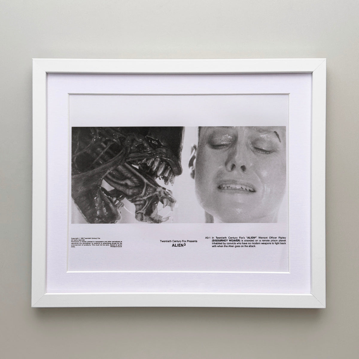 Alien 3 1992 Film Movie Press Publicity Still Framed