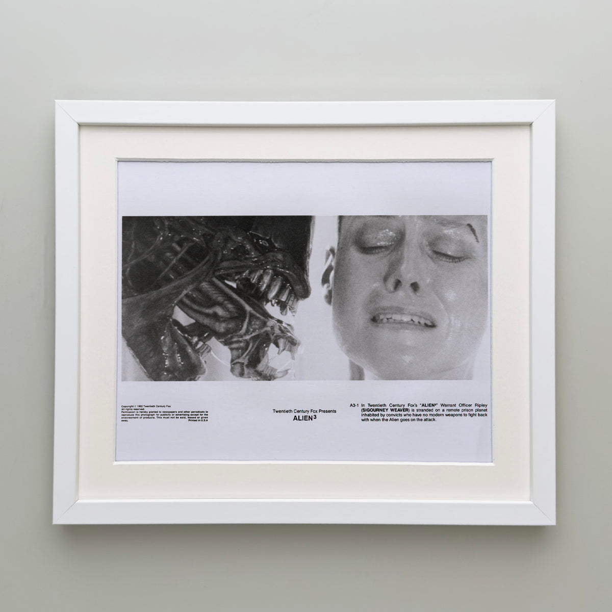 Alien 3 1992 Film Movie Press Publicity Still Framed
