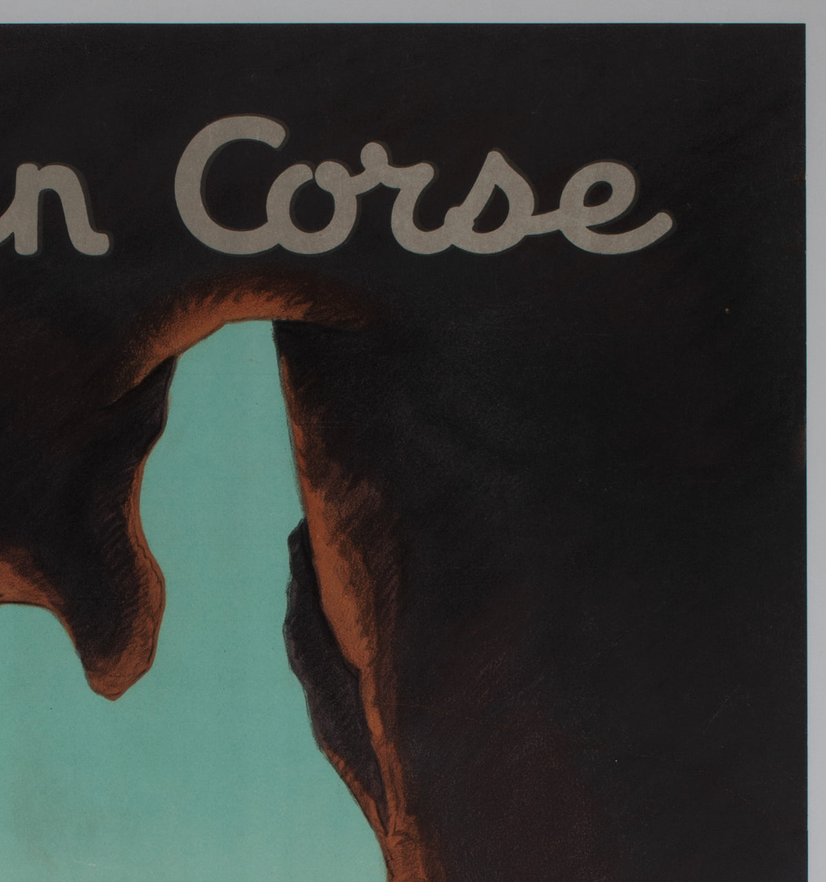 Allez en Corse CGT c1950s Corsica French Travel Poster, Edouard Collin - detail