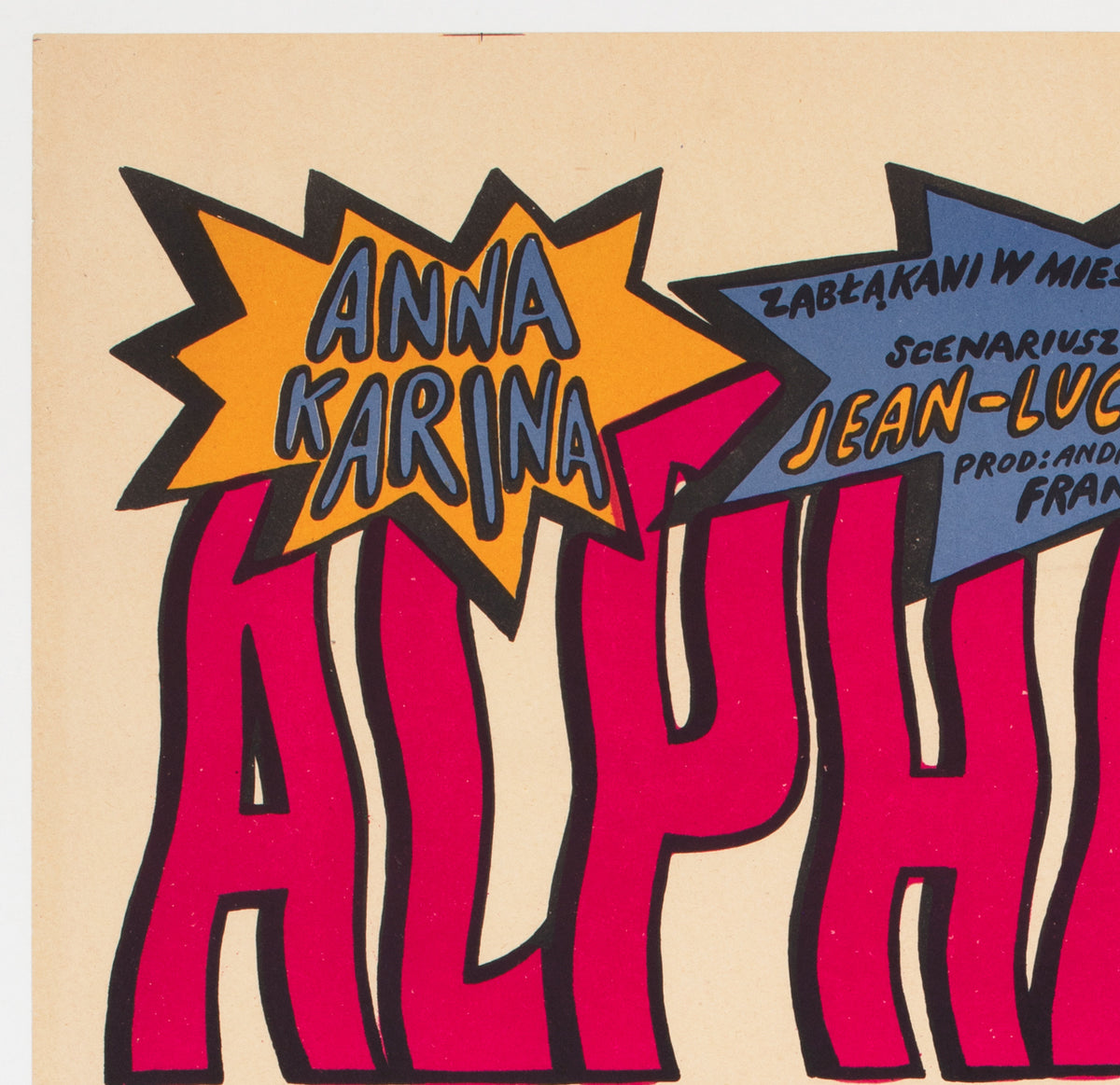 Alphaville 1965 Polish A1 Film Poster Andrzej Krajewski - detail