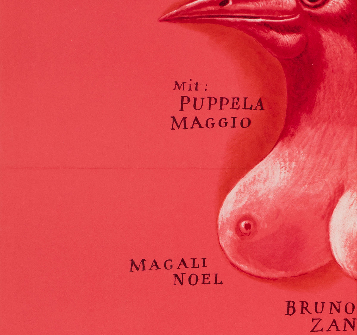 Amarcord 1976 East German A1 Style B Film Poster Erhard Gruttner - detail