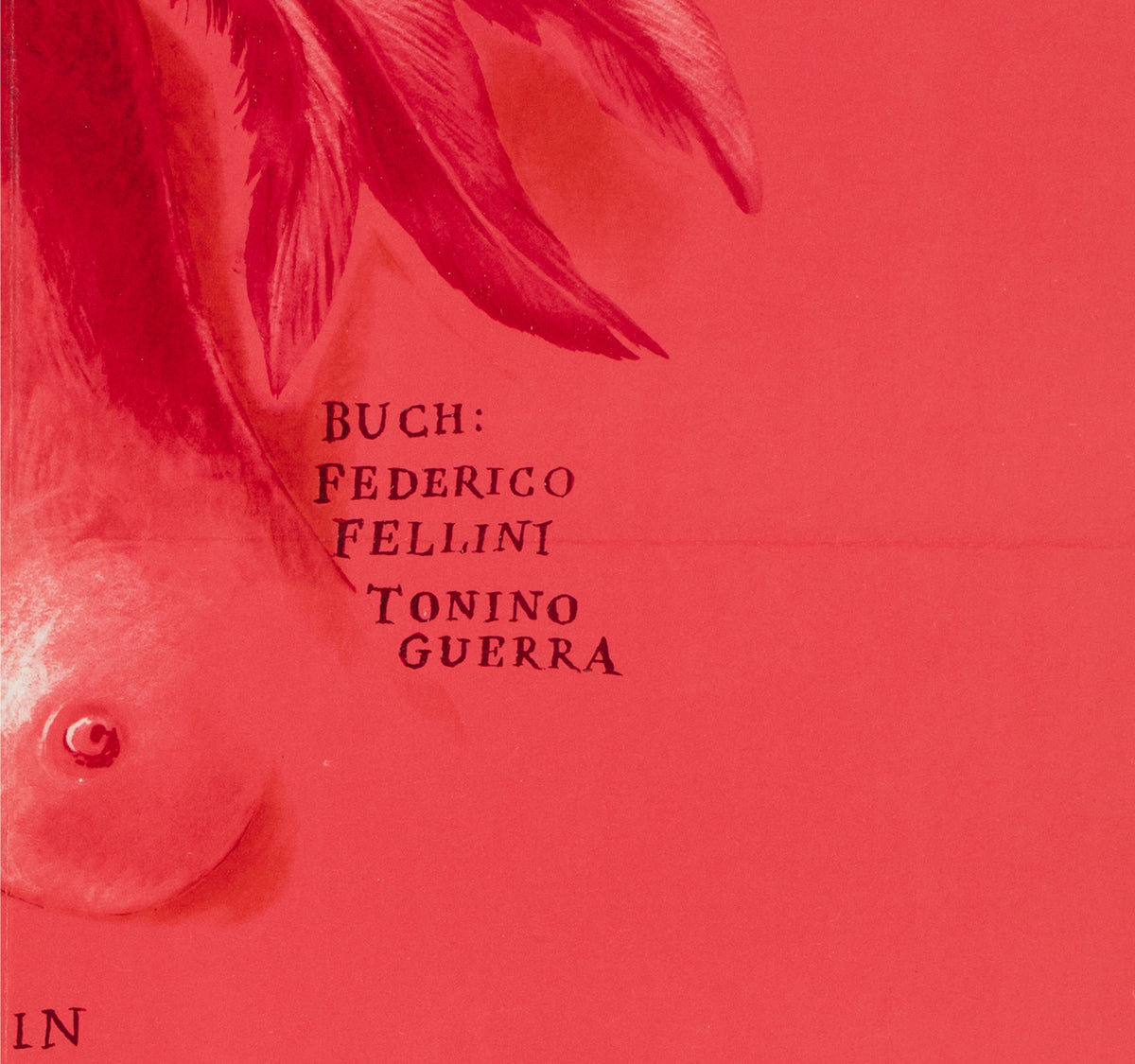 Amarcord 1976 East German A1 Style B Film Poster Erhard Gruttner - detail