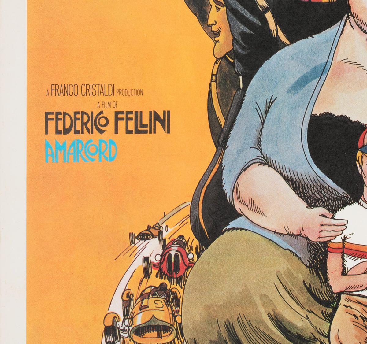 Amarcord 1974 Japanese B2 Film Movie Poster, Giuliano Geleng - detail