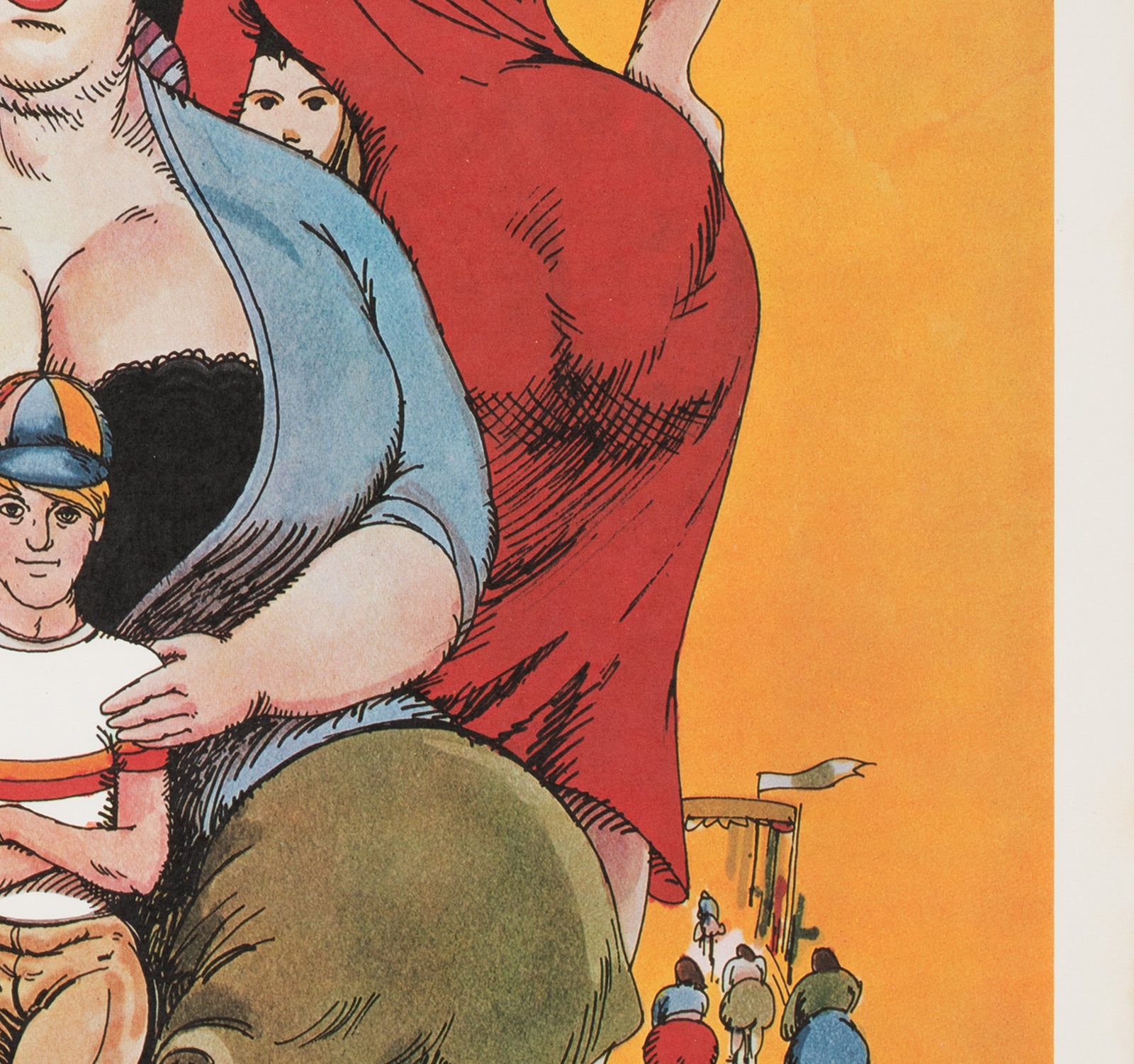 Amarcord 1974 Japanese B2 Film Movie Poster, Giuliano Geleng - detail