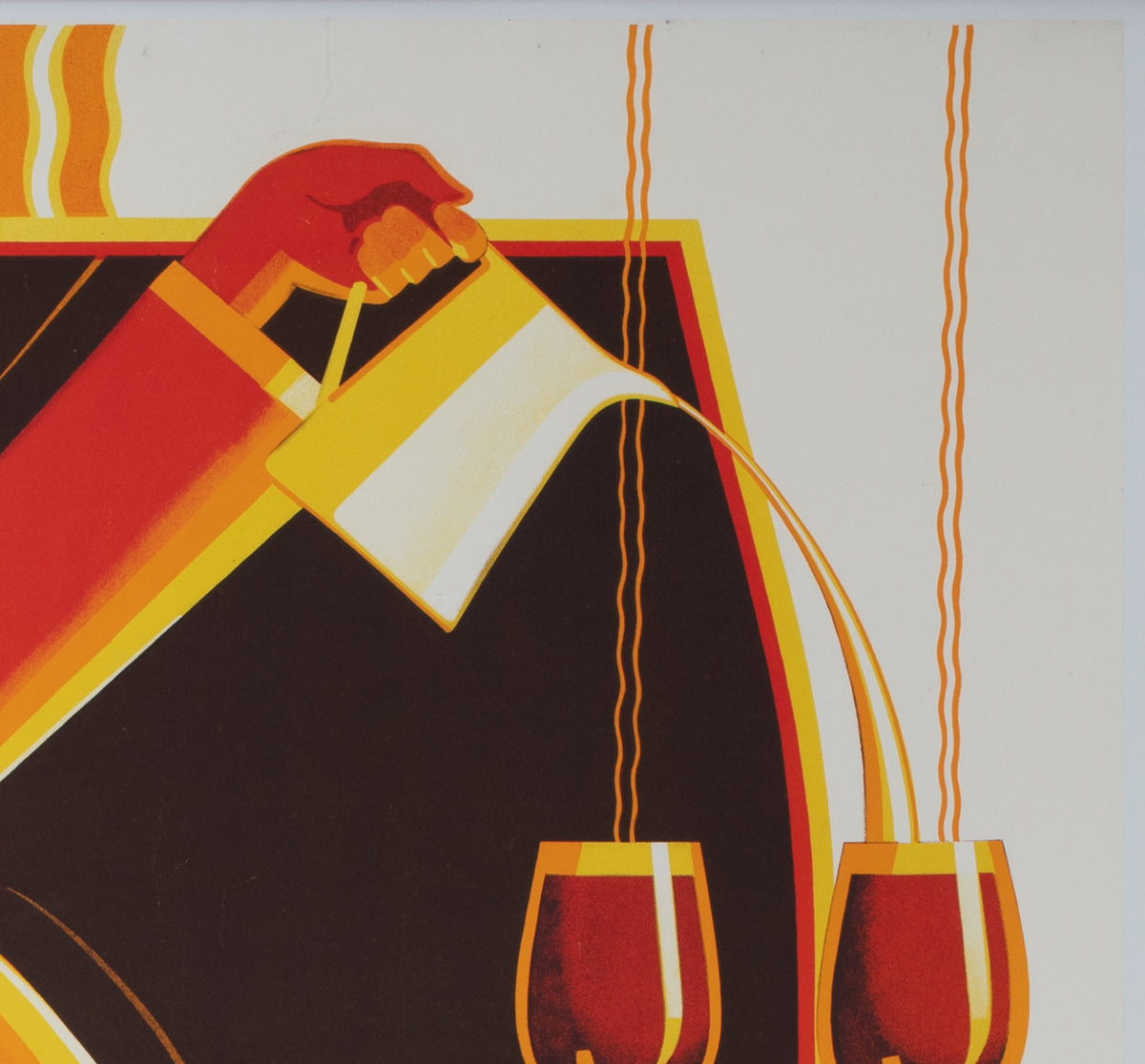 Amer Picon Chaud c1930 Swiss Beverage Advertising Poster, Noel Fontanet - detail