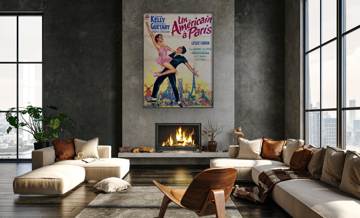 An American in Paris 1951 French Grande Film Movie Poster, Roger Soubie