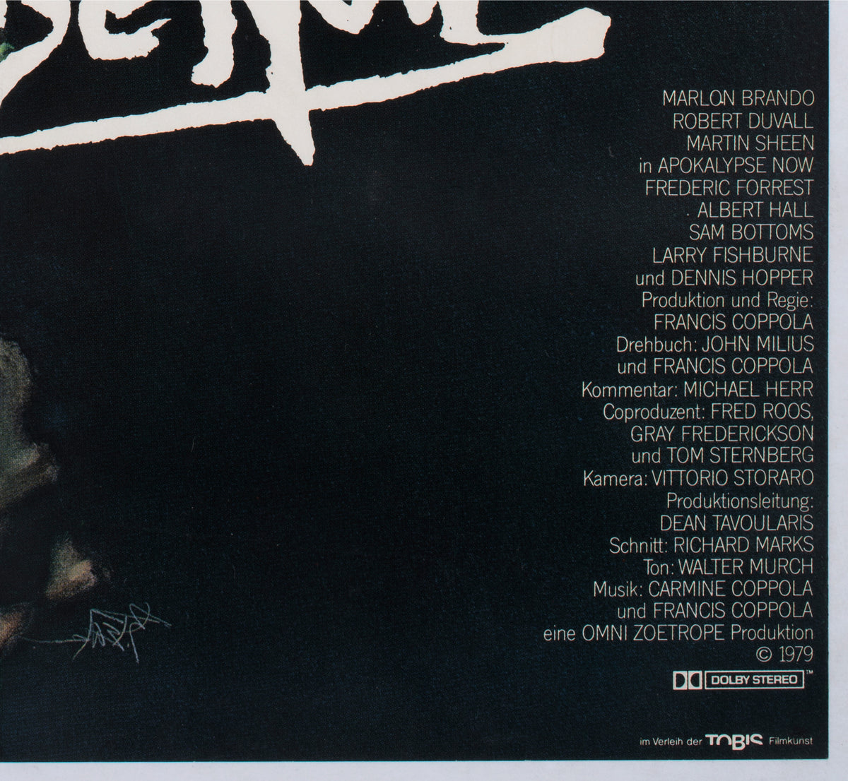 Apocalypse Now 1979 German A1 Style C Film Movie Poster Bob Peak - detail