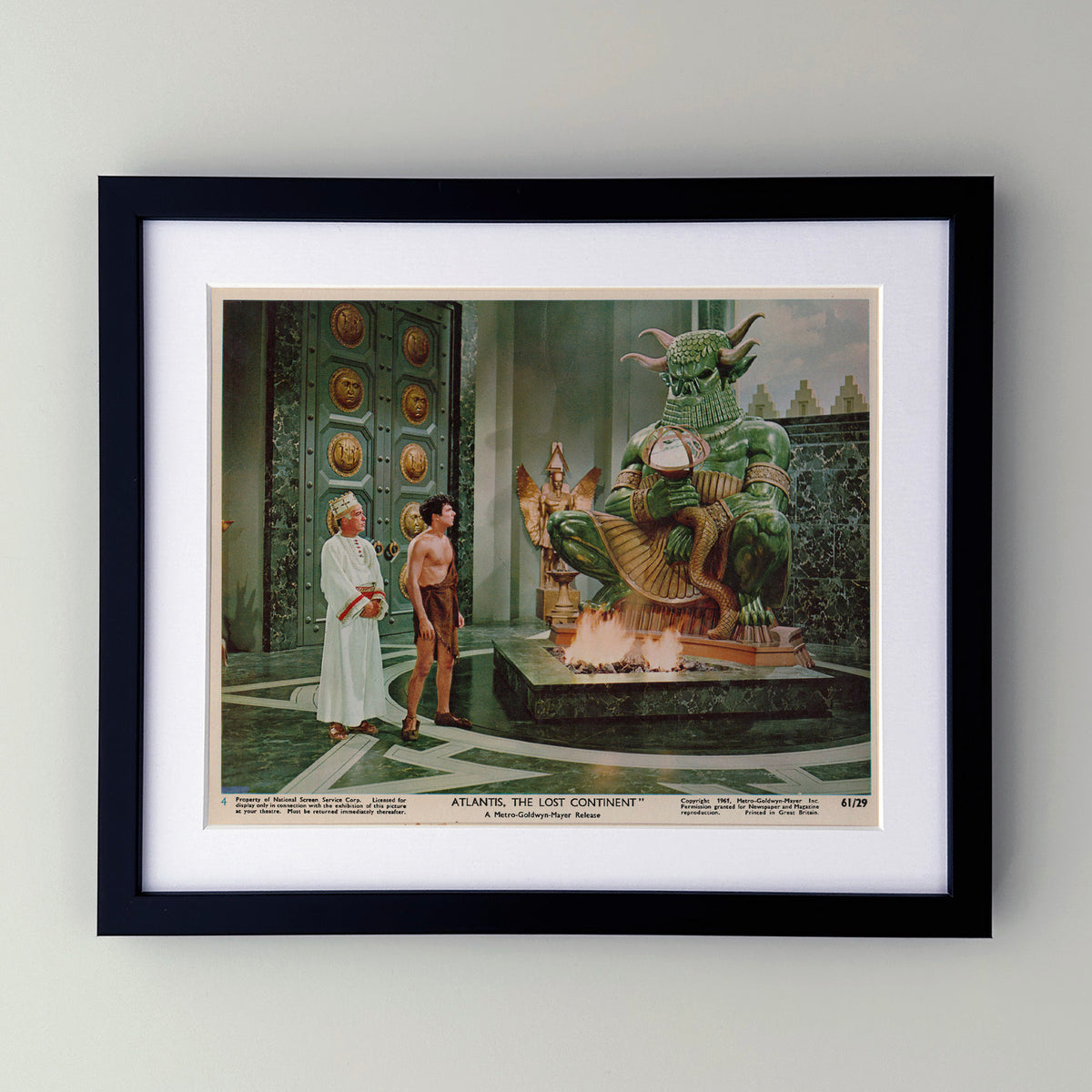 Atlantis The Lost Continent 1961 Film Movie Lobby Card Framed